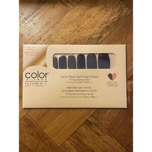 Color Street Midnight Shift Nail Polish Strips - Blue Black - Brand New